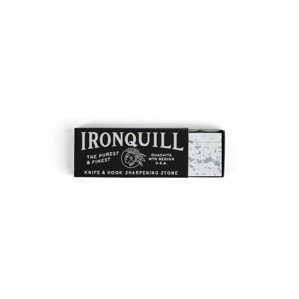 Ironquill sharpening stone in open box on white background