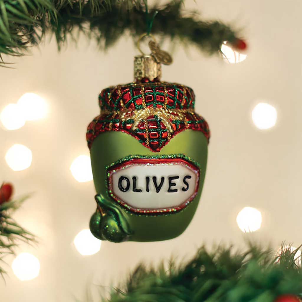 Jar Of Olives Ornament Boston General Store