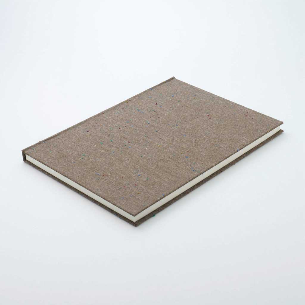 Brown notebook on a white background