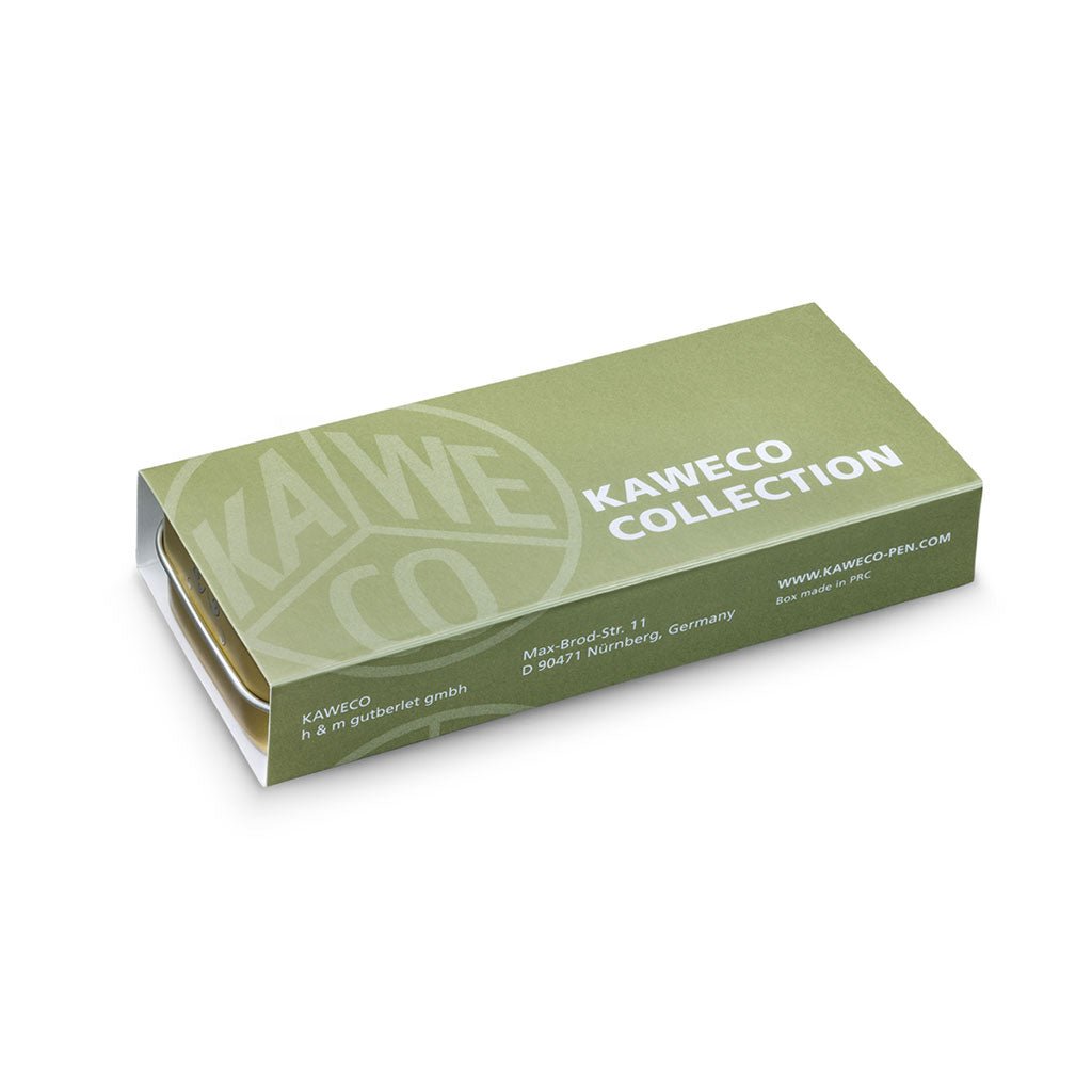 Green Kaweco collection packaging on a white background