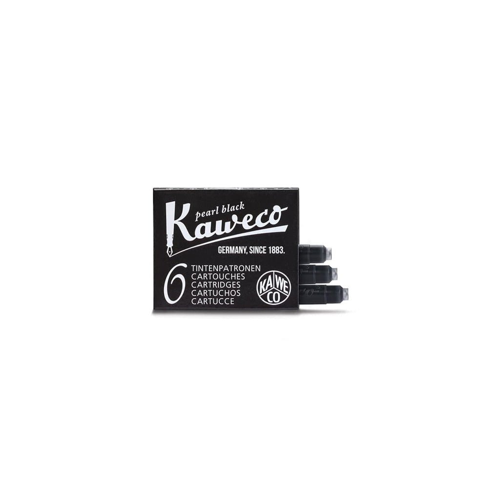 Kaweco pearl black ink cartridges packaging on a white background