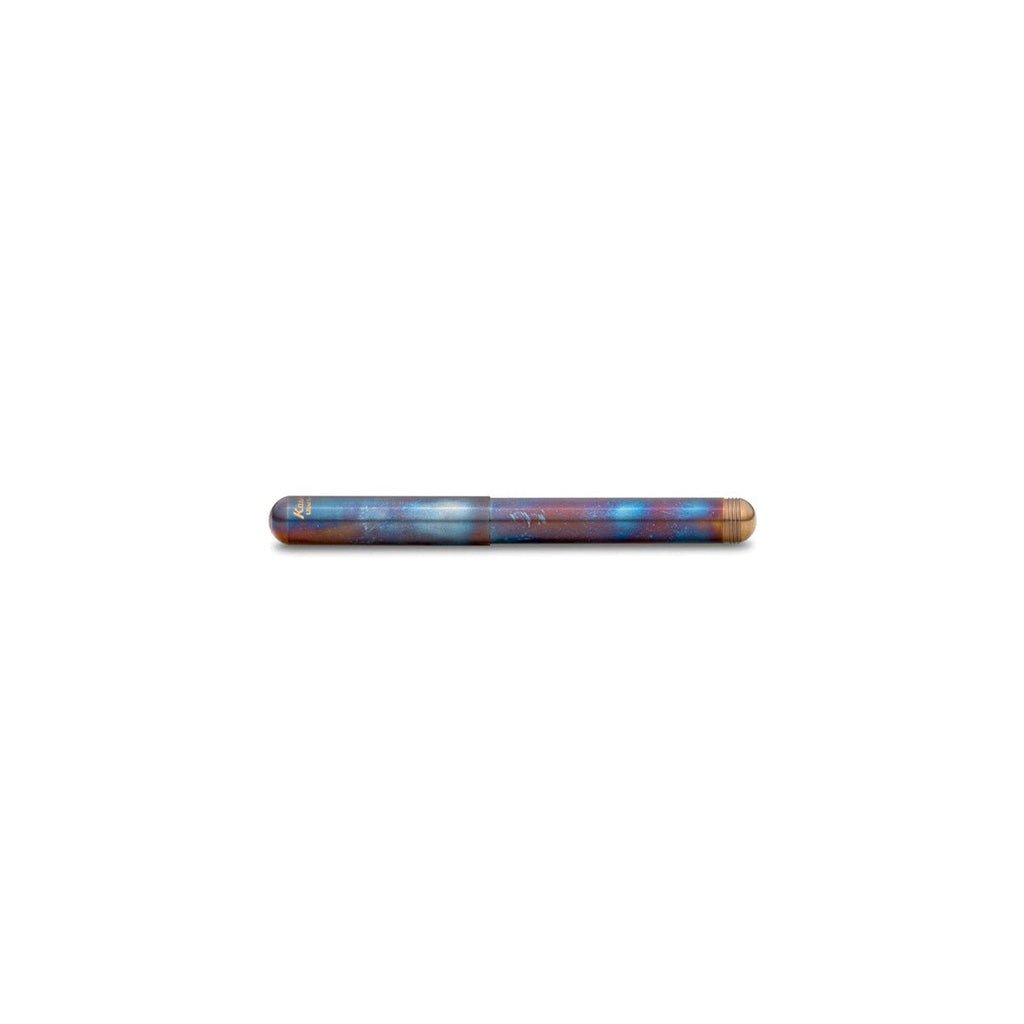 Multicolored pen on a white background