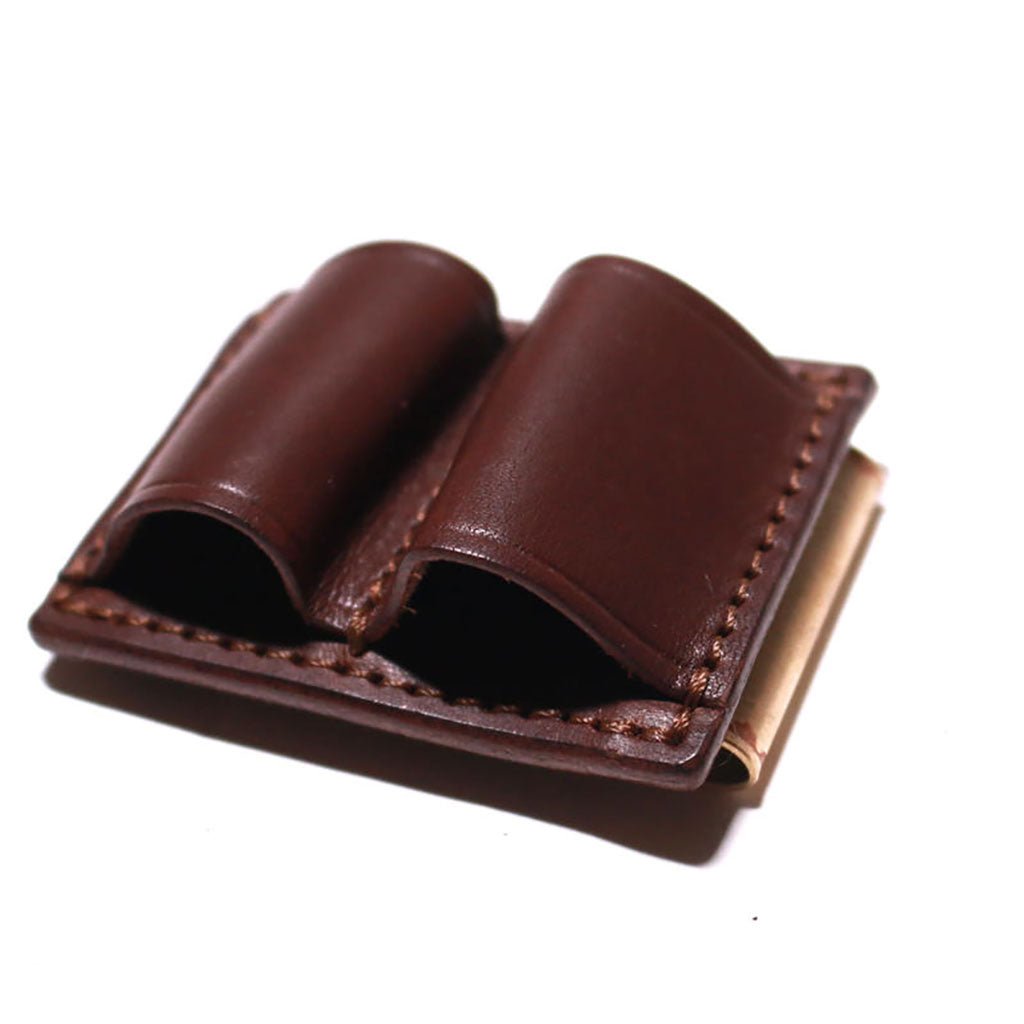 Leather and Brass Clip Pen Holder Boston General Store