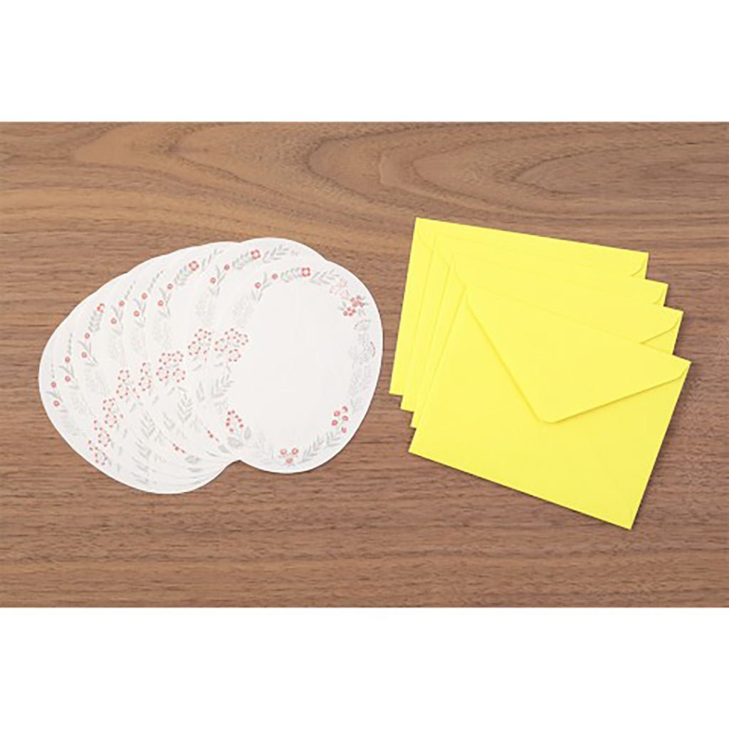 Letterpress Die - Cut Letter Set Red Wreath Boston General Store