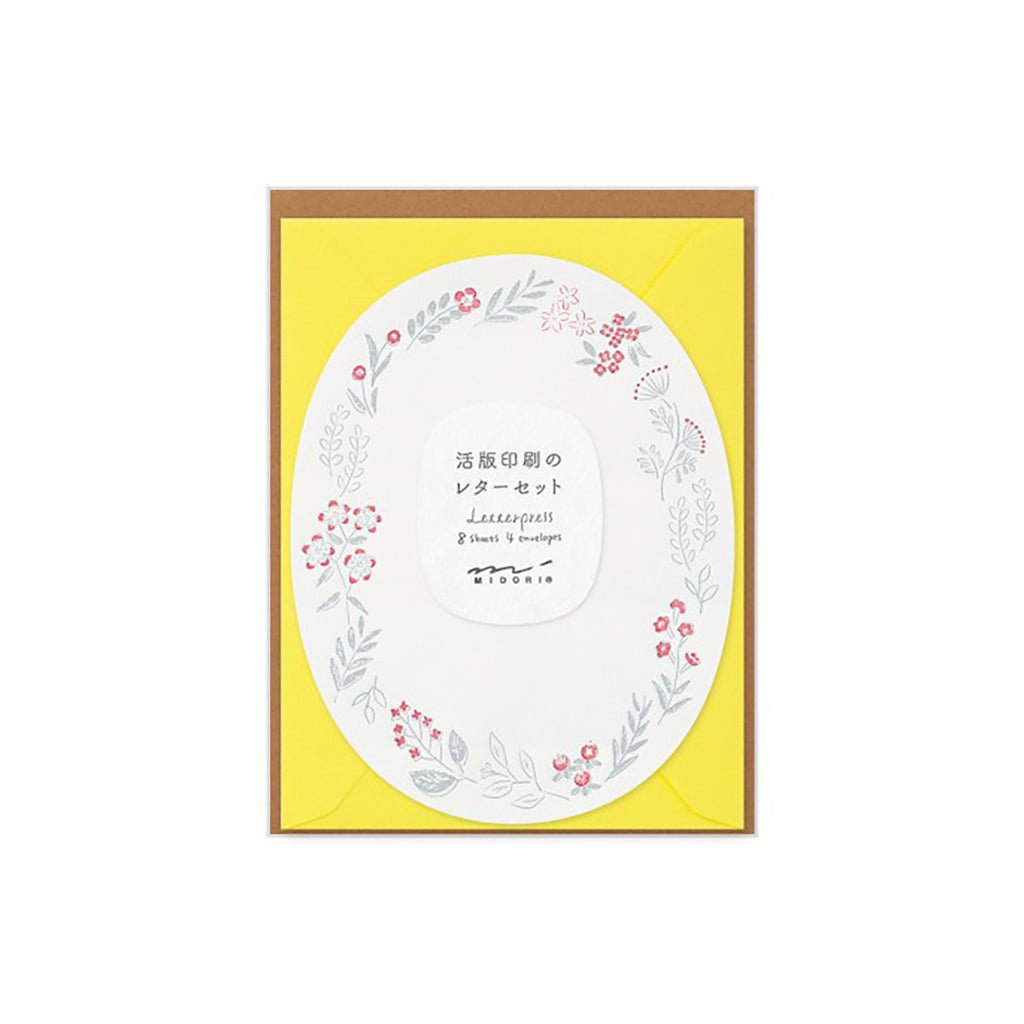 Letterpress Die - Cut Letter Set Red Wreath Boston General Store