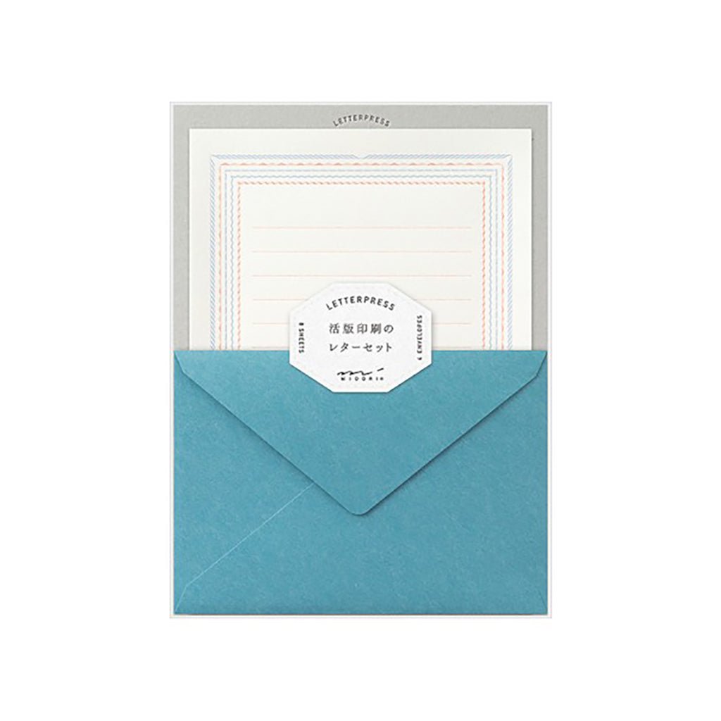 Letterpress Letter Set Blue Frame at Boston General Store