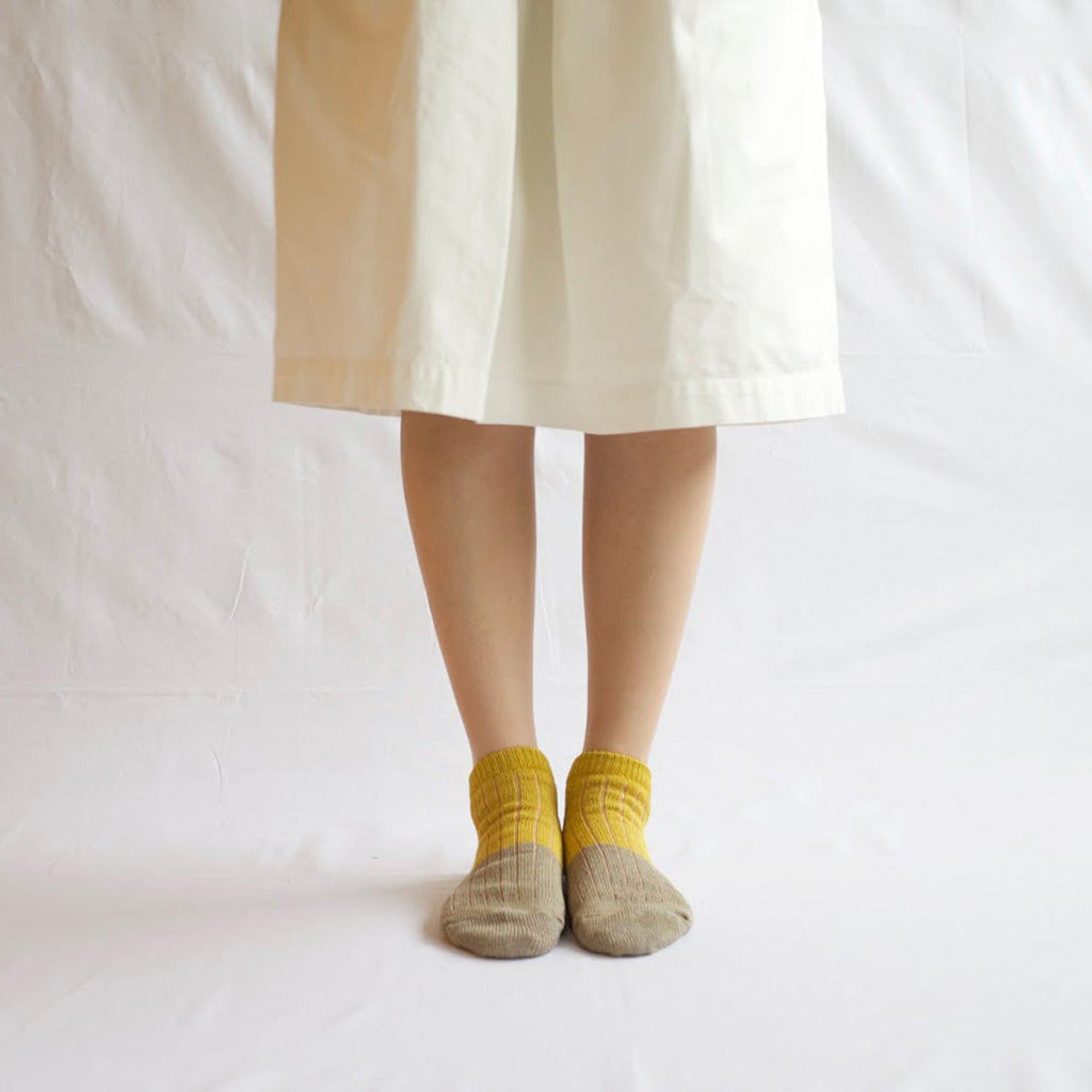 Linen Cotton Anklet Yellow Small  at Boston General Store