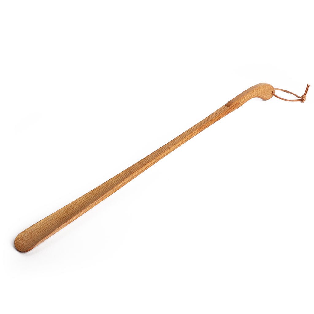 Long Shoe Horn with Leather Strap Boston General Store