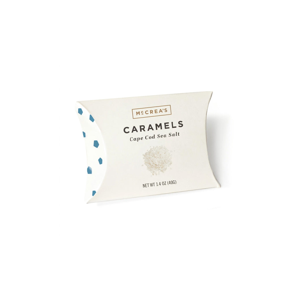 Pillow box of Cape Cod sea salt caramels.