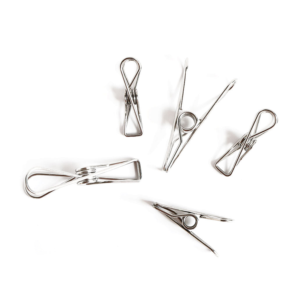 Stainless Steel Clips 12 Small + 12 Large (Save $4)   at Boston General Store