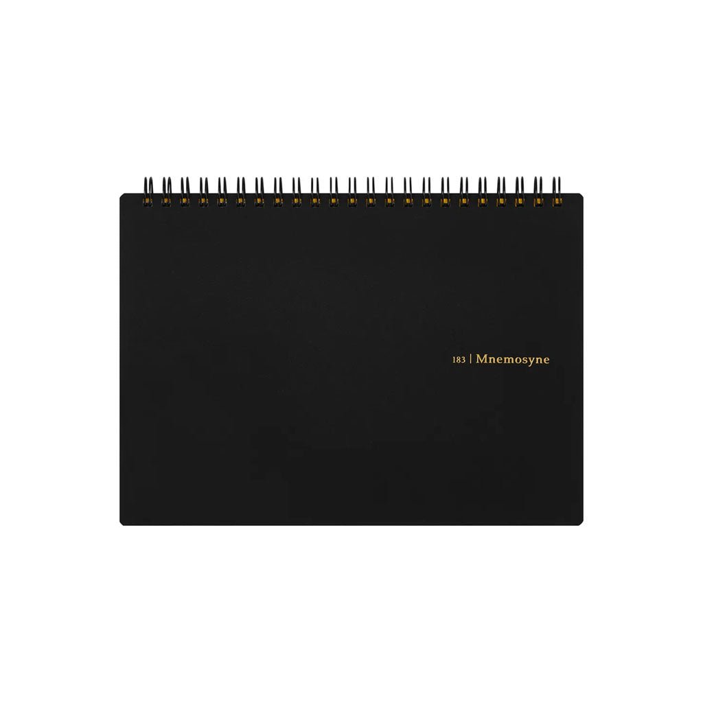 Mnemosyne Spiral Notebook - A5, Blank, Horizontal Format Boston General Store