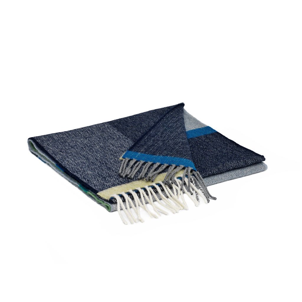 Navy and Smoke Lambswool Scarf Boston General Store