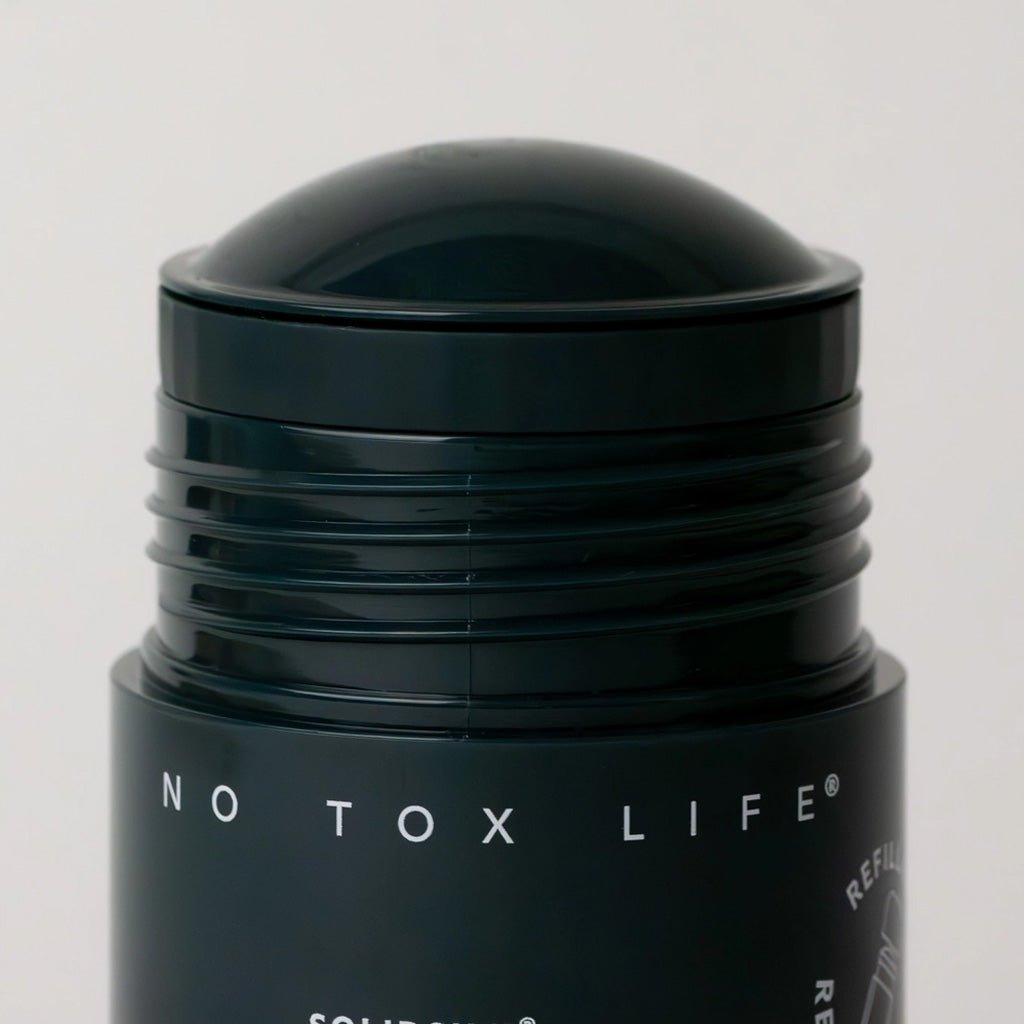 Black Earl Grey deodorant tube closed.