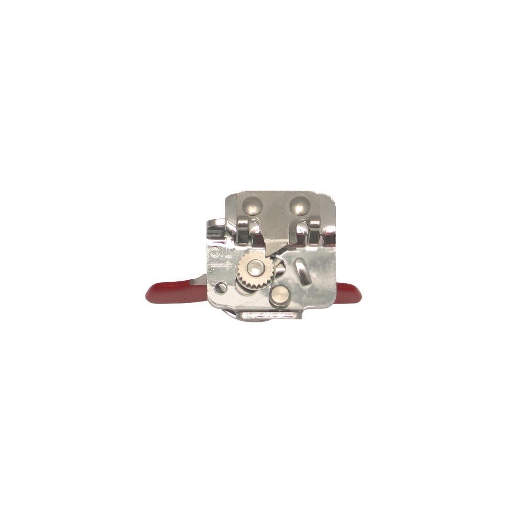 Underside of metal can opener.