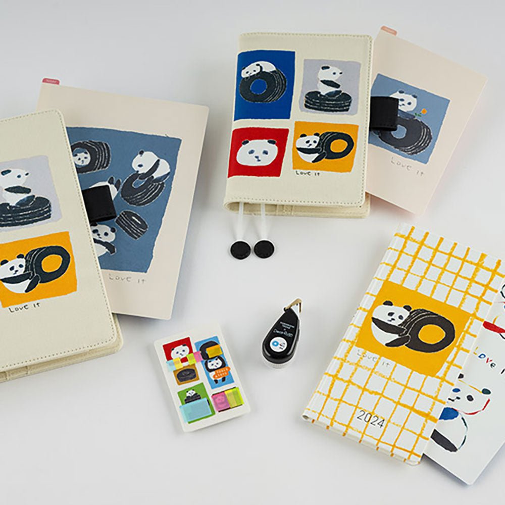 Jin Kitamura: Hobonichi Translucent Sticky Notes - Love it (Panda) at Boston General Store