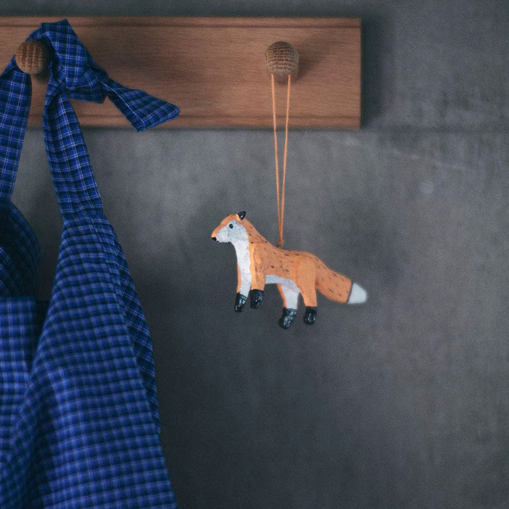 Paper Mache Fox Ornament Boston General Store