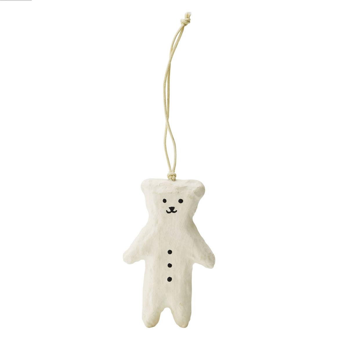 Paper Mache White Bear Ornament Boston General Store