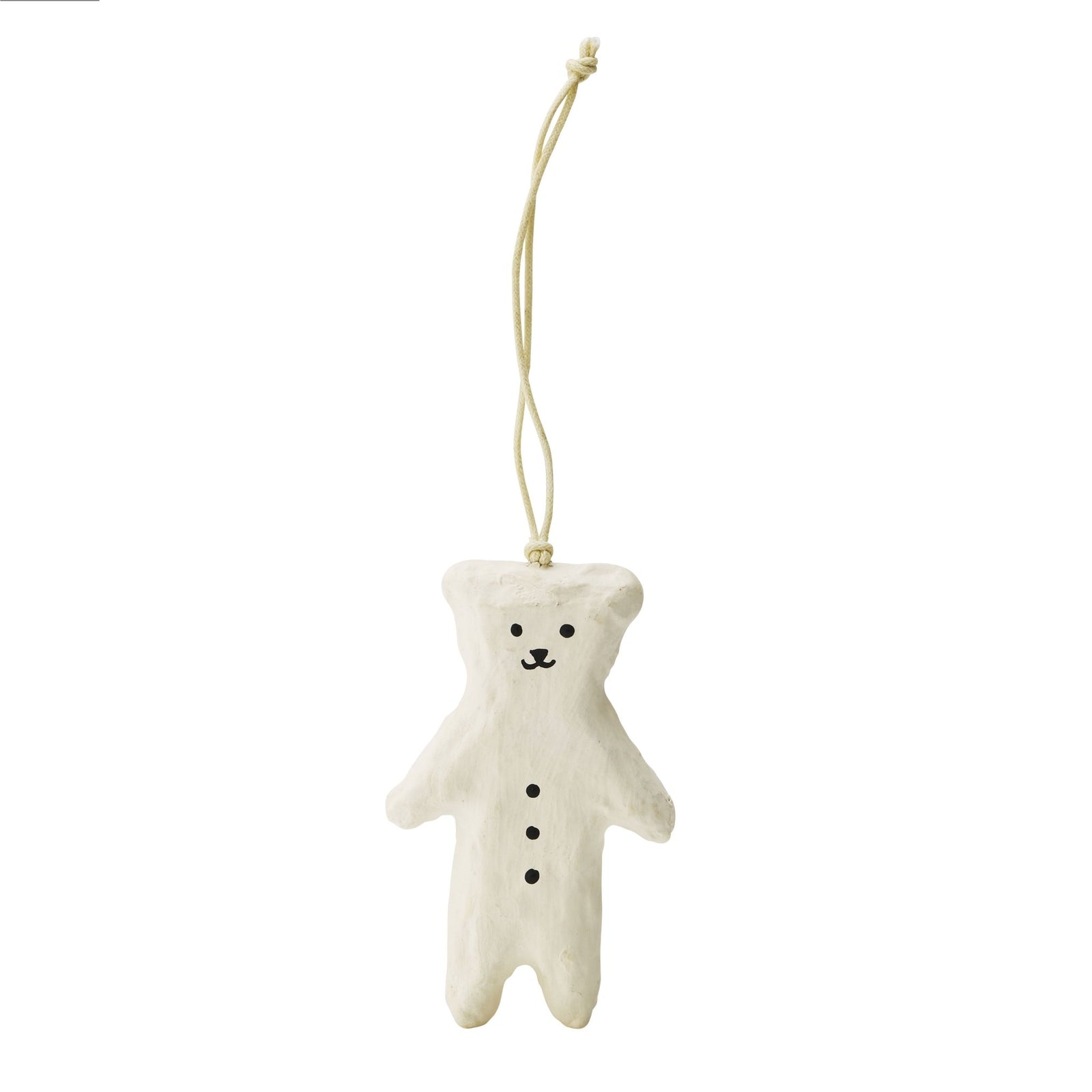 Paper Mache White Bear Ornament Boston General Store