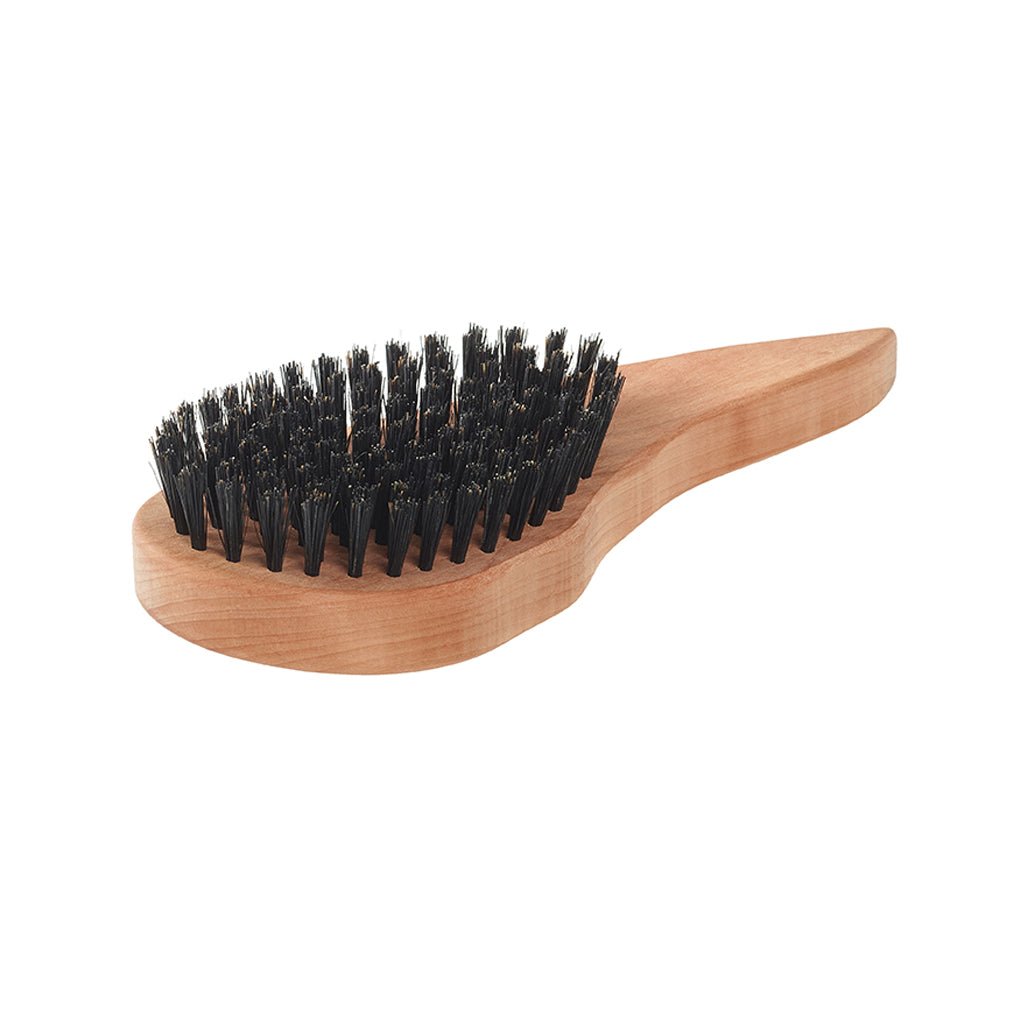 Pear Wood Dark Bristle Palm Hairbrush Boston General Store