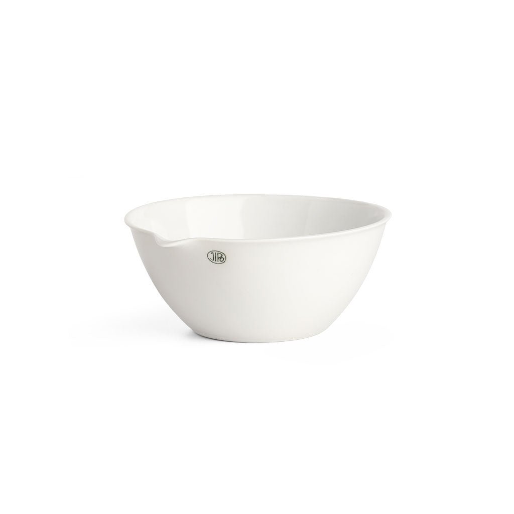 White porcelain bowl on white background.