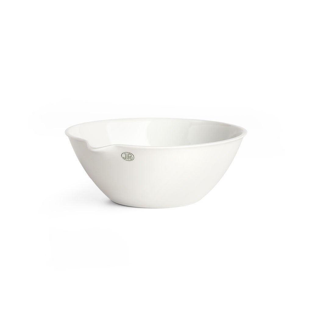 White porcelain bowl on white background.