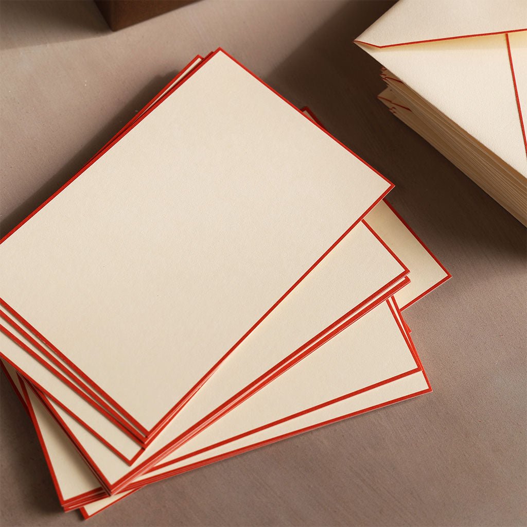 Rossi Classica Italiana Red Stripe Stationery Set, Box of 25 Boston General Store