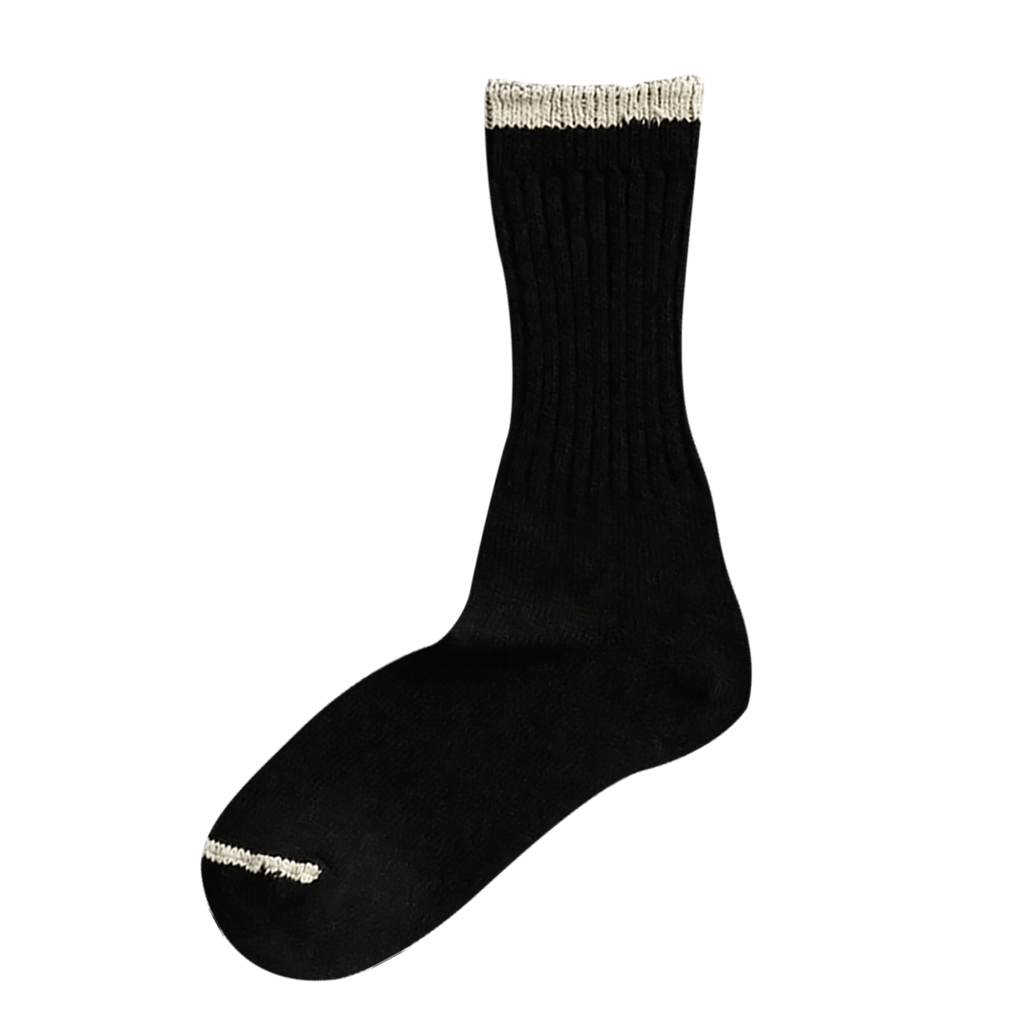 Silk Cotton Socks Black Small  at Boston General Store