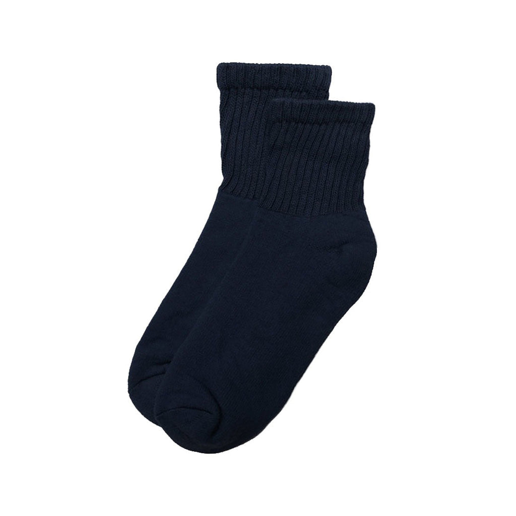 The Solids Quarter Crew Sock Vintage Navy   at Boston General Store