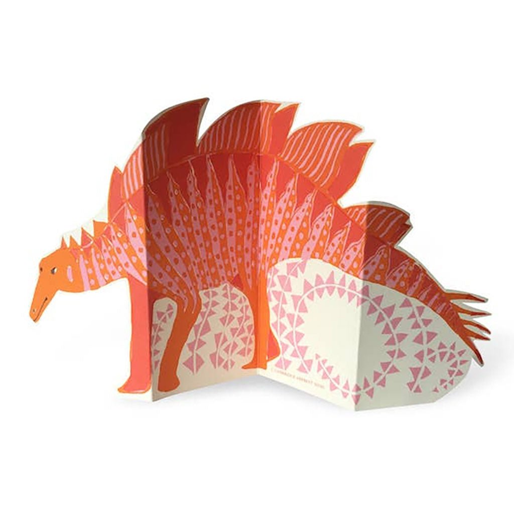 Stegosaurus Pink and Orange Card Boston General Store