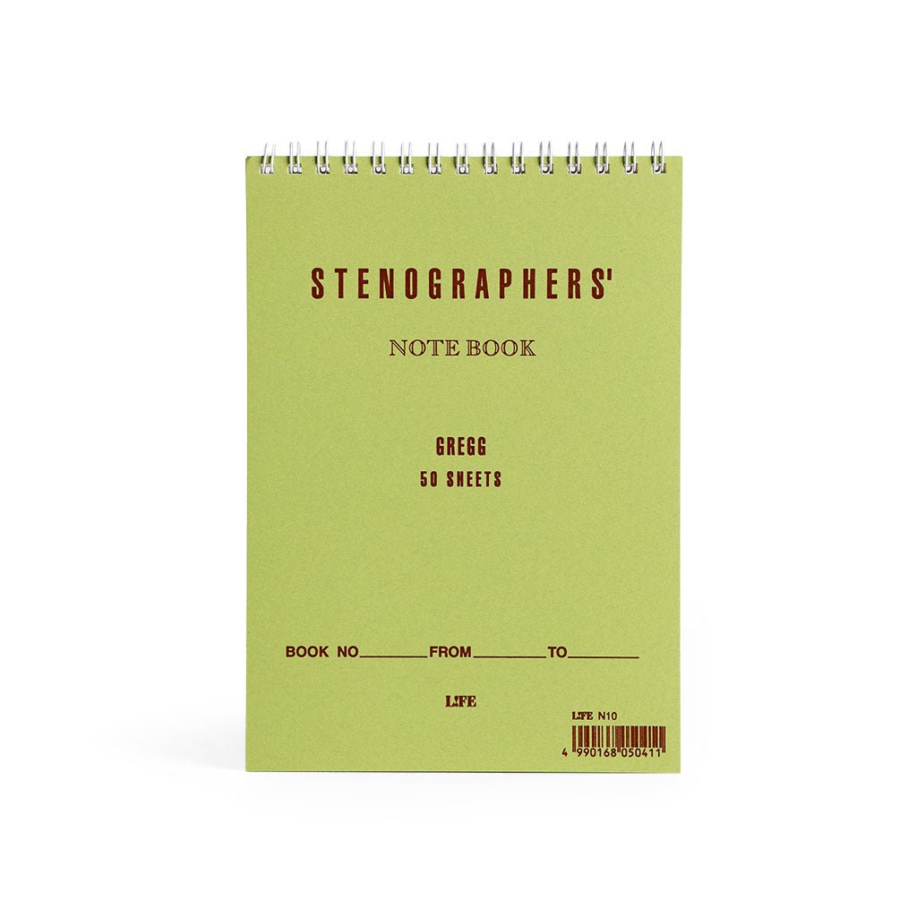 Stenographer's Notebook - Green/Ruled Boston General Store