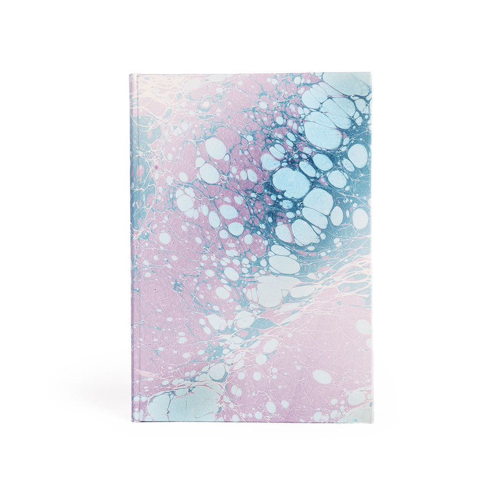 Hardcover Marbled Paper Notebook Blank Pages T7 (Pink + Blue + Cream)  at Boston General Store