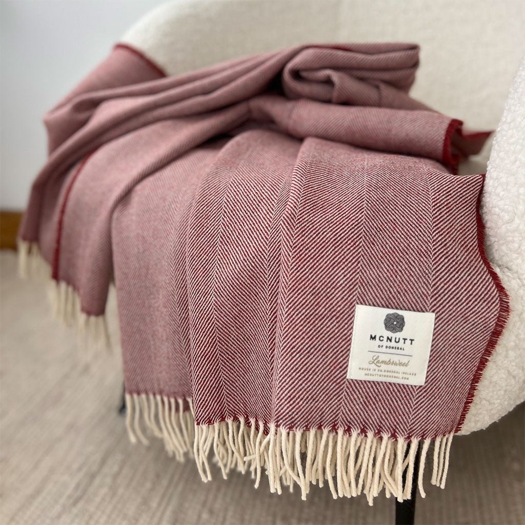 Tabasco Herringbone Merino Lambswool Blanket Boston General Store