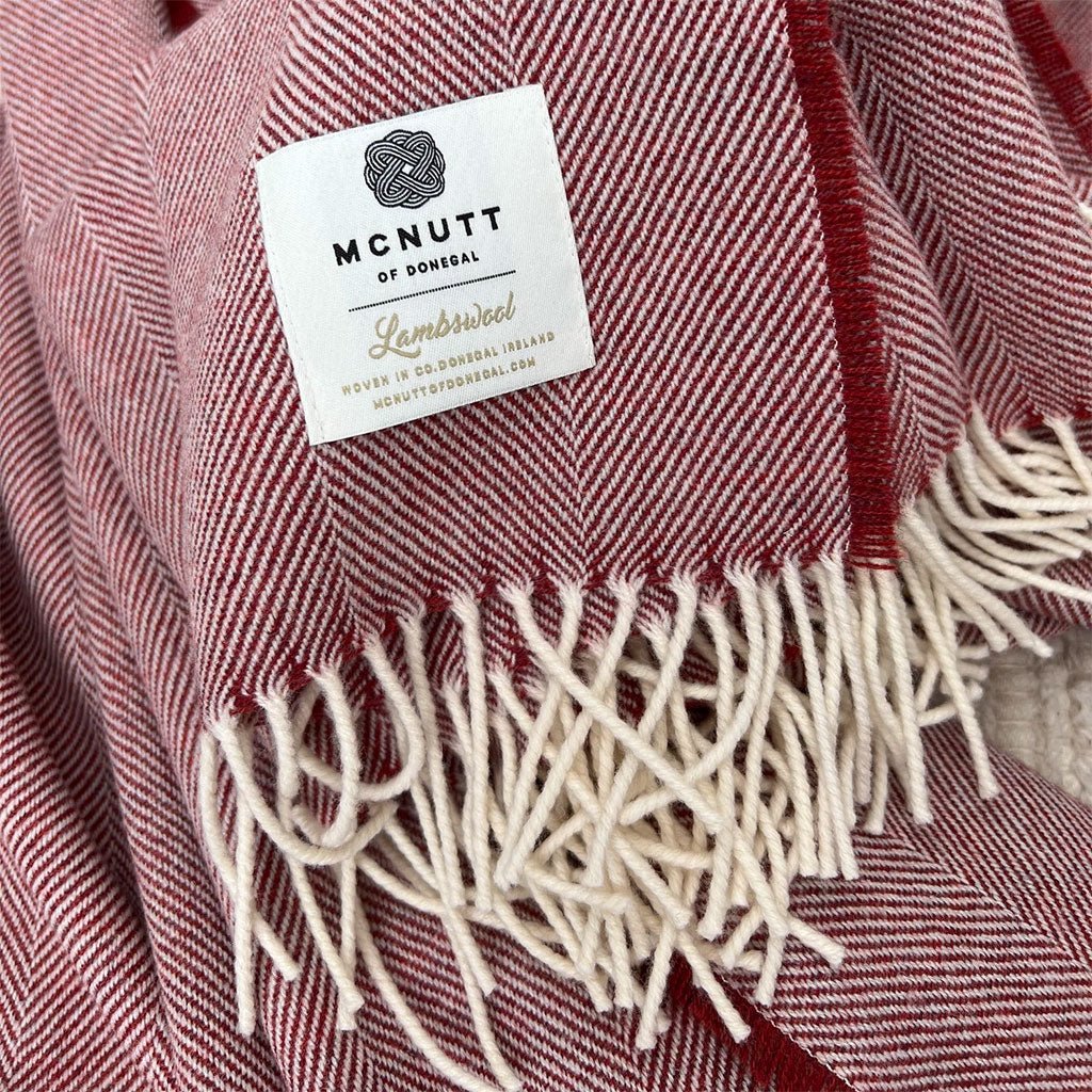 Tabasco Herringbone Merino Lambswool Blanket Boston General Store