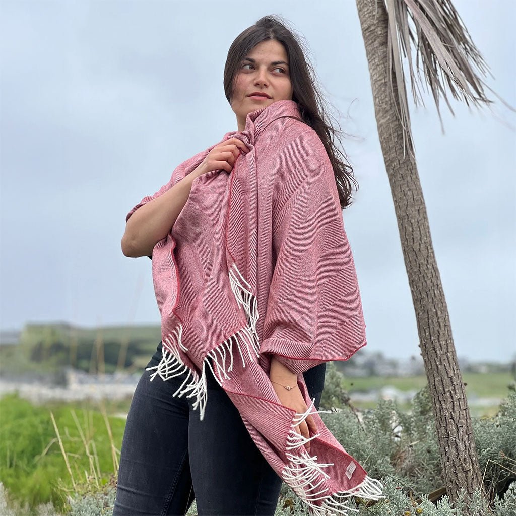 Tabasco Herringbone Merino Lambswool Blanket Scarf Boston General Store