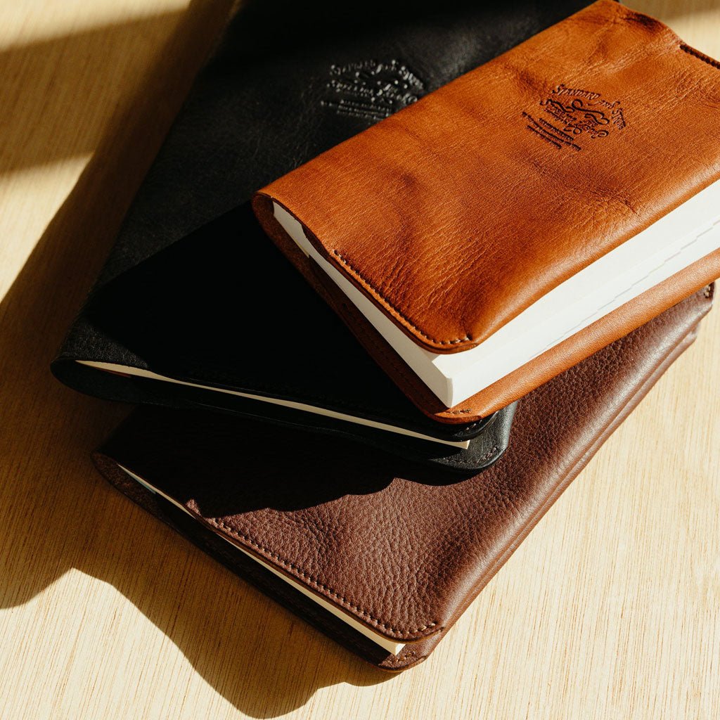 Textured Leather Notebook Cover Boston General Store