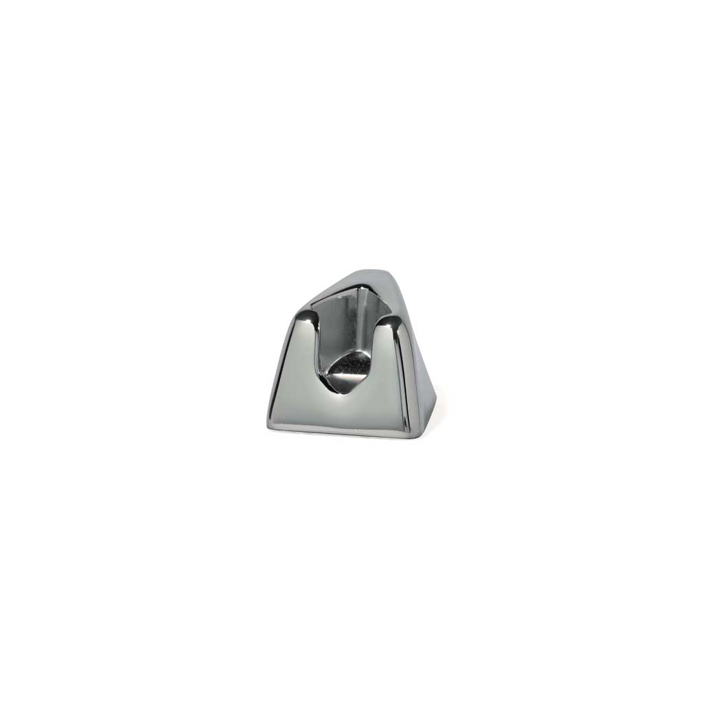 Chrome Leaf razor stand on white background