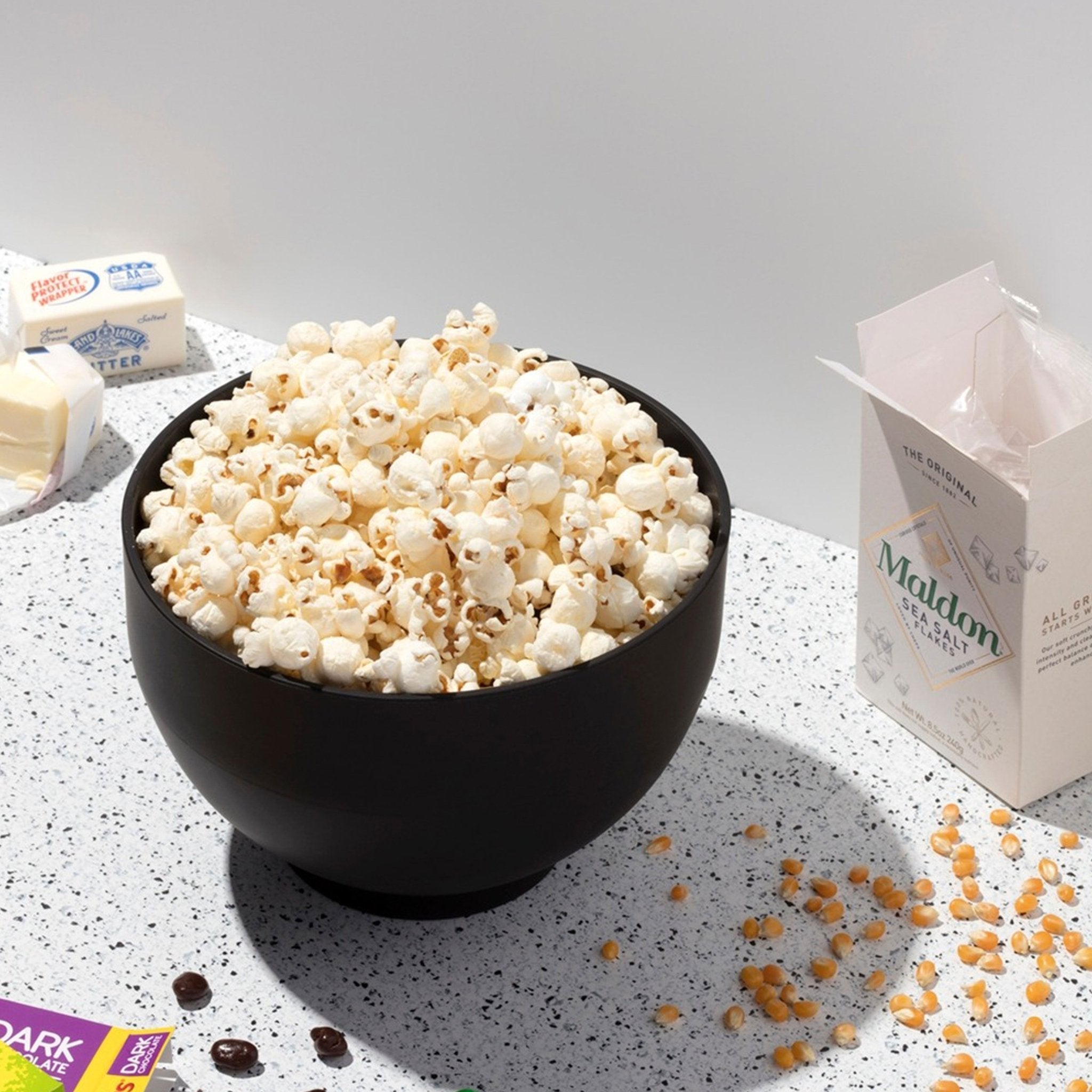 Popcorn popper full of popcorn