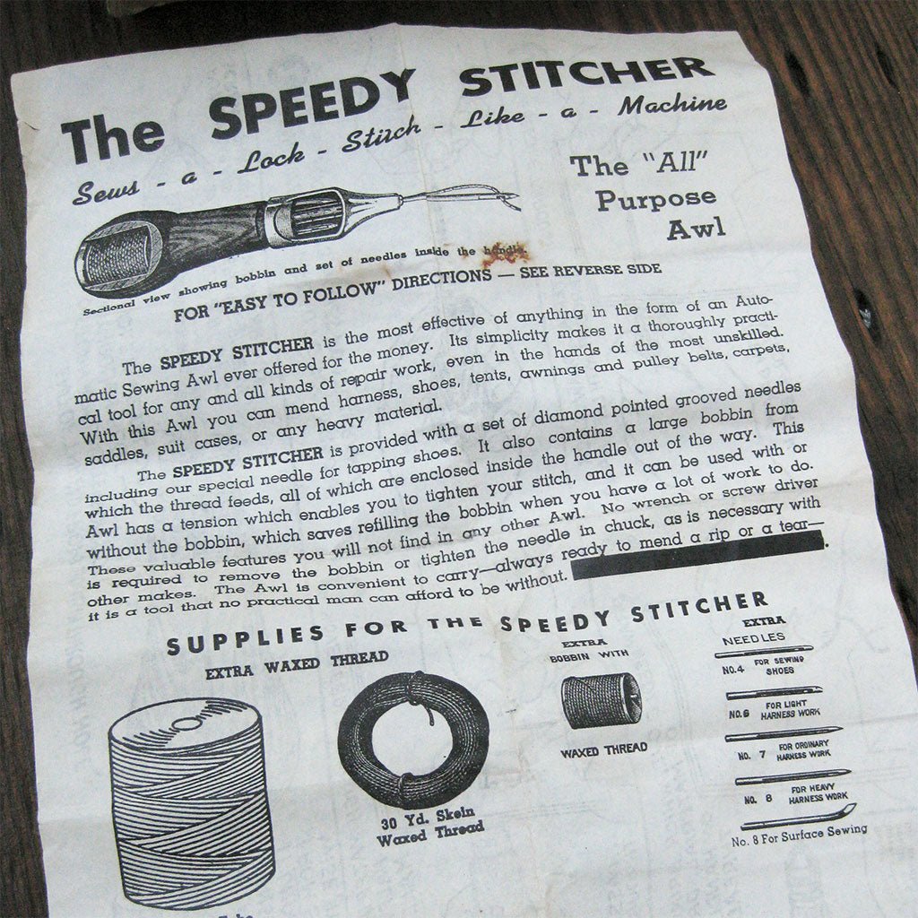 The Speedy Stitcher Sewing Awl Set Boston General Store
