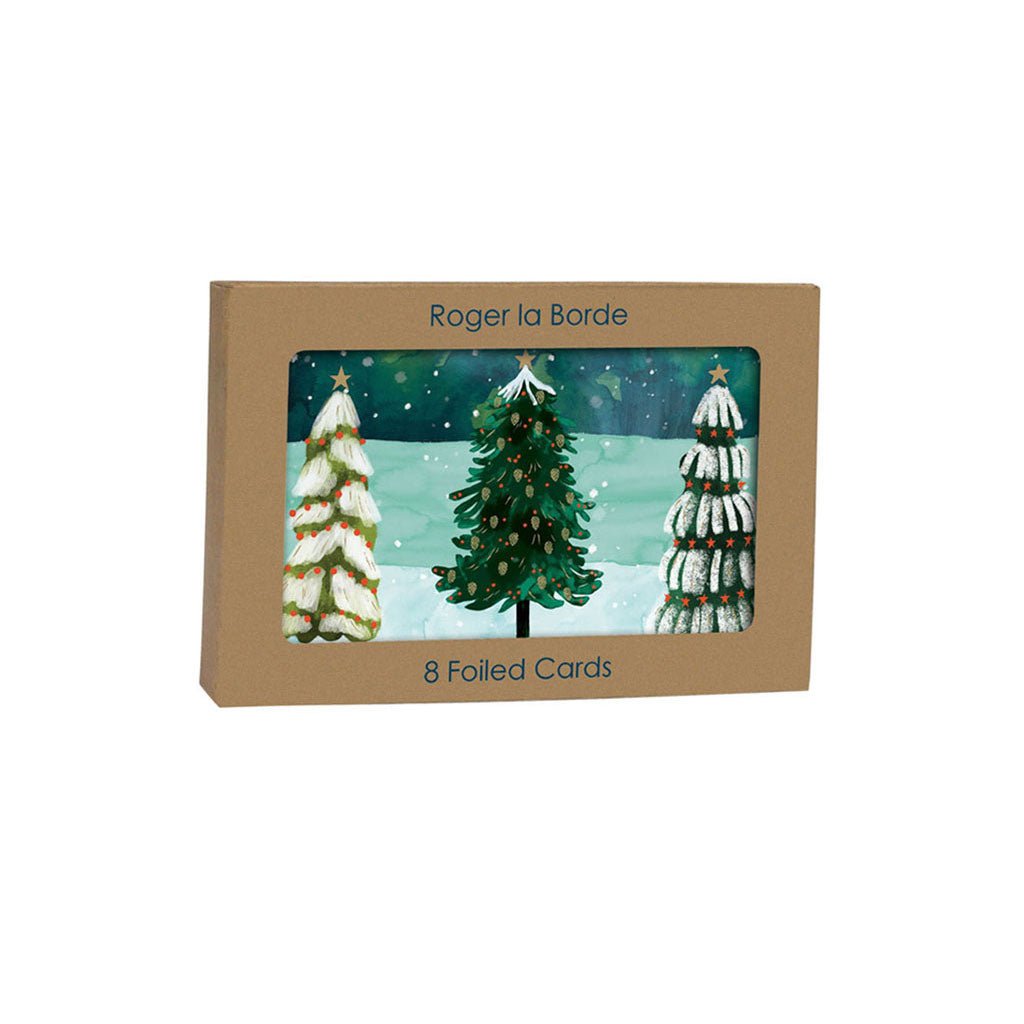 Three Winters Trees Gold Foil Card Pack Boston General Store