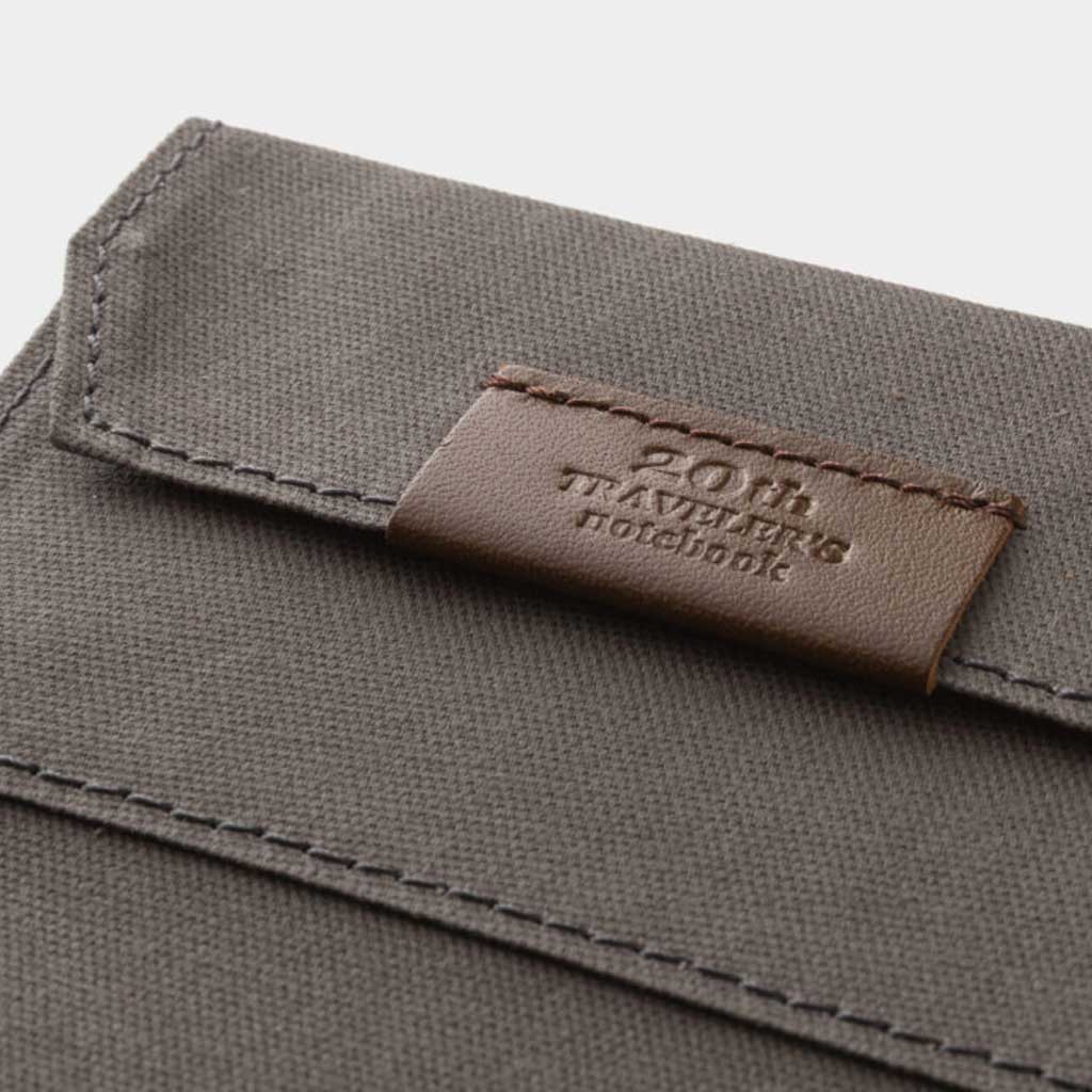 Brown zippered case against light background