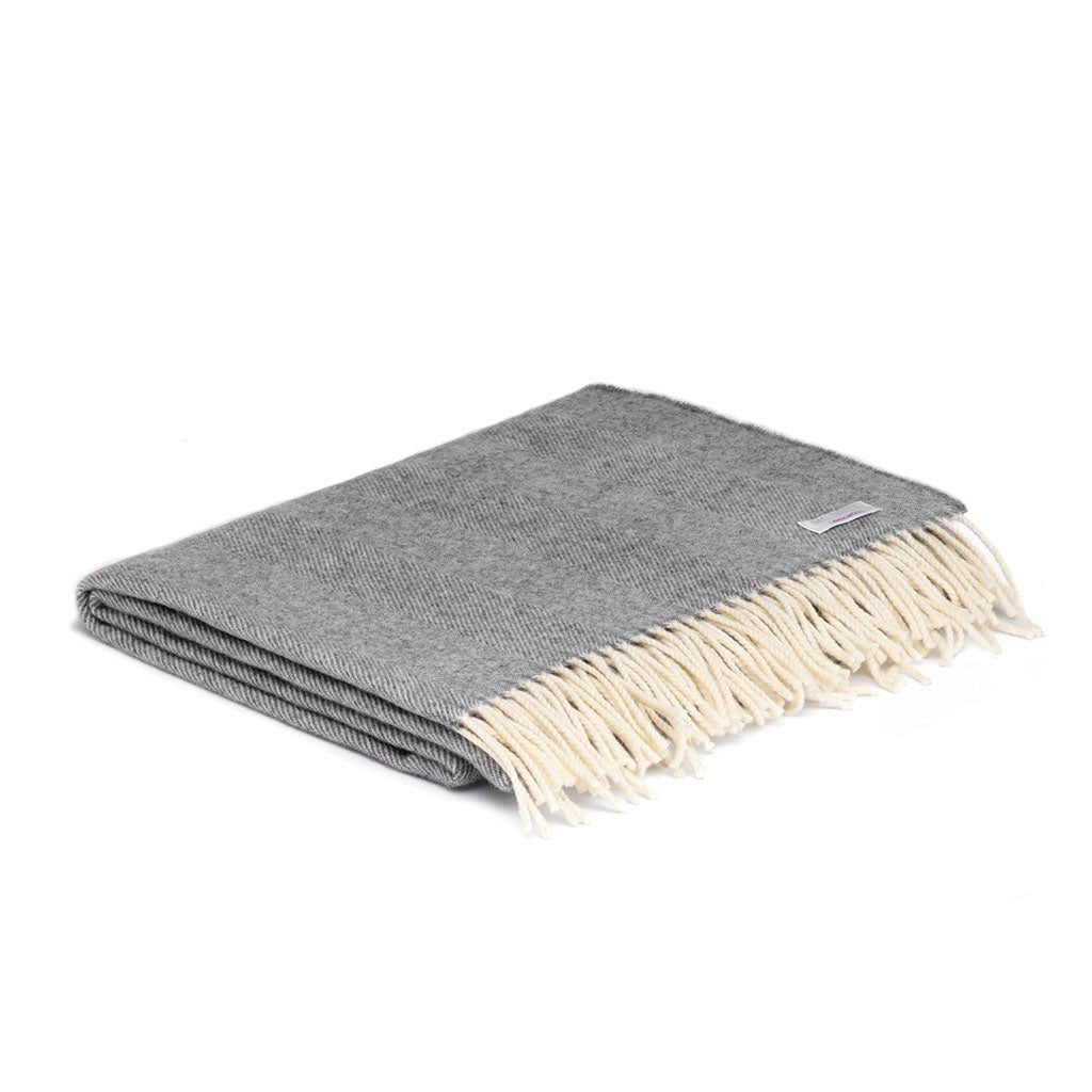 Uniform Grey Merino Lambswool Blanket Scarf Boston General Store