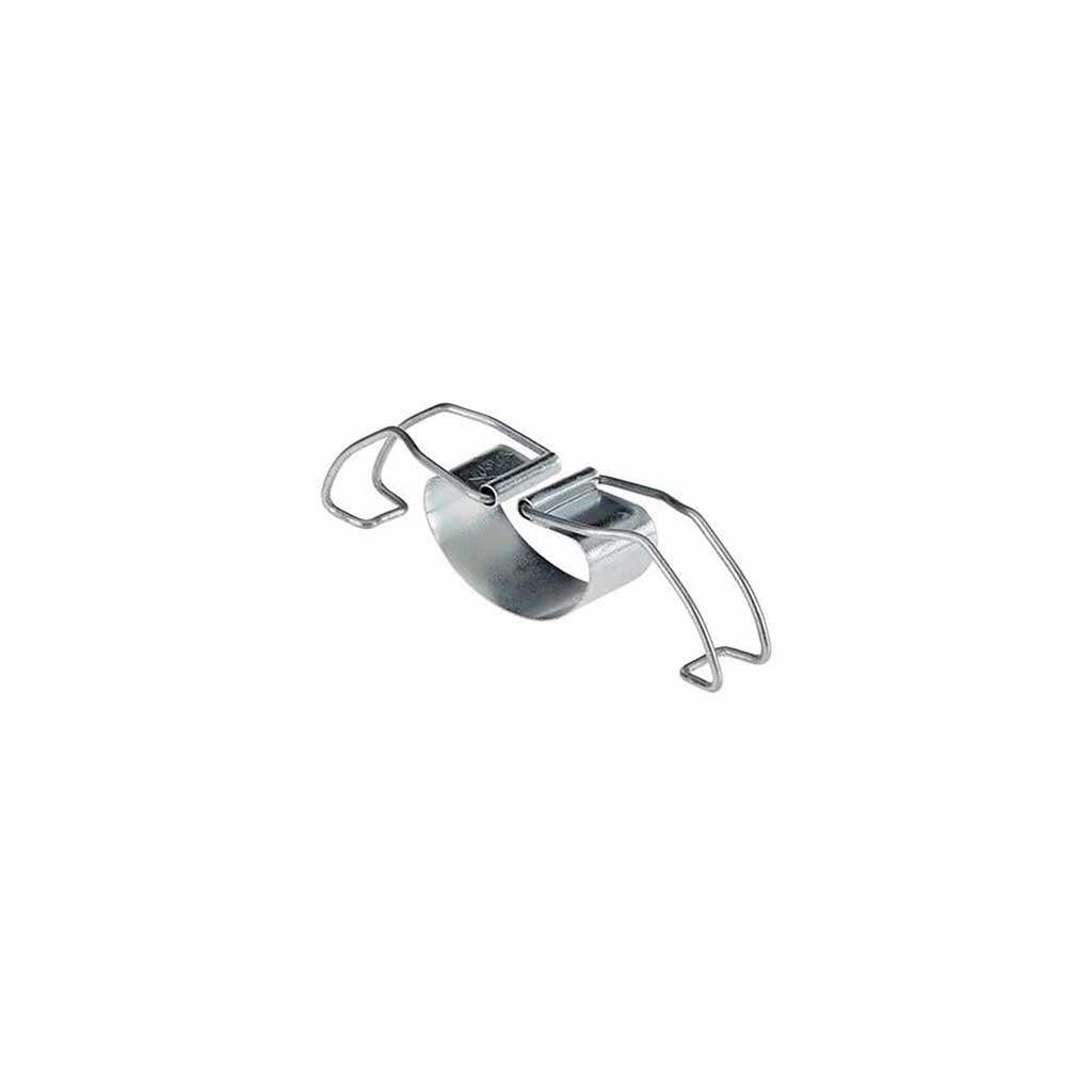 Steel universal jar clip on white background