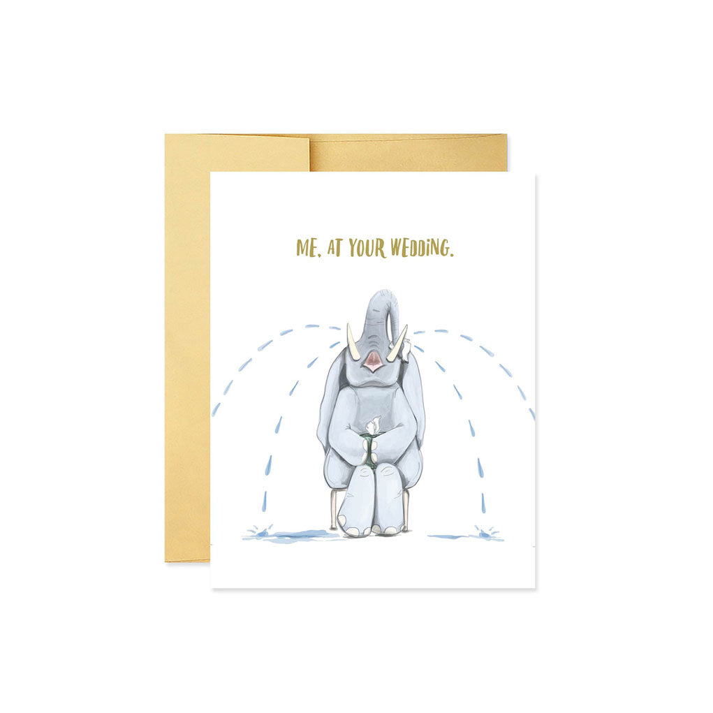 Me At Your Wedding Weeping Elephant Wedding Card    at Boston General Store