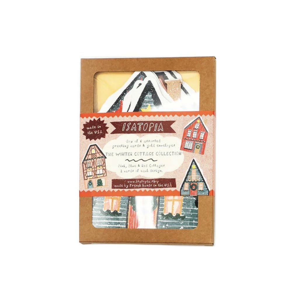 Winter Cottage Card Collection - Box of 6 Cards Boston General Store