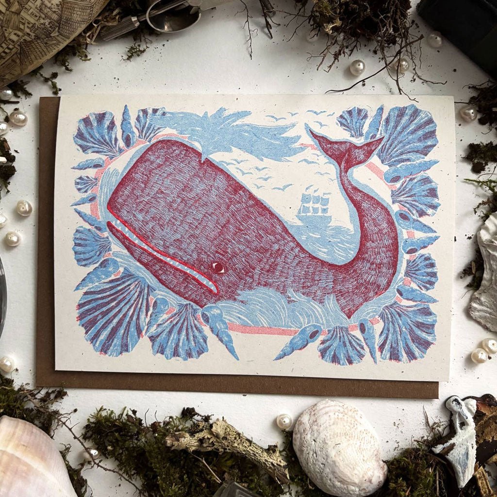 Wistful Whale Card on table