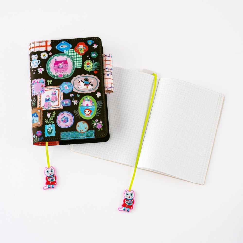 Yumi Kitagishi: Embroidered Bookmark - White Cat Boston General Store