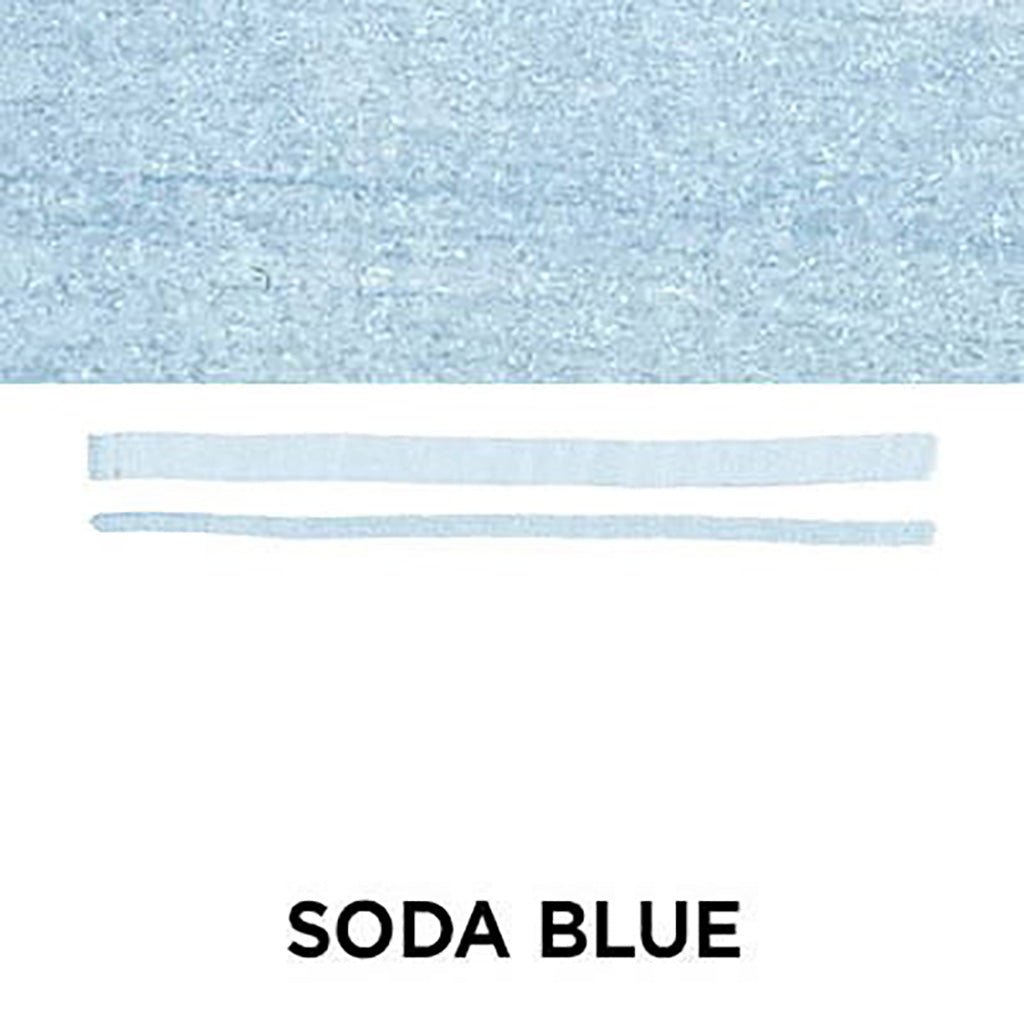 Light blue swatch with a bar and 'SODA BLUE' label on a white background