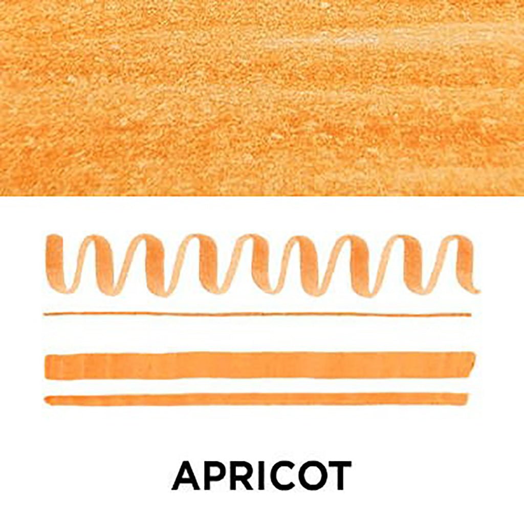 Color swatch with apricot shade and the word 'APRICOT' below it on a white background.