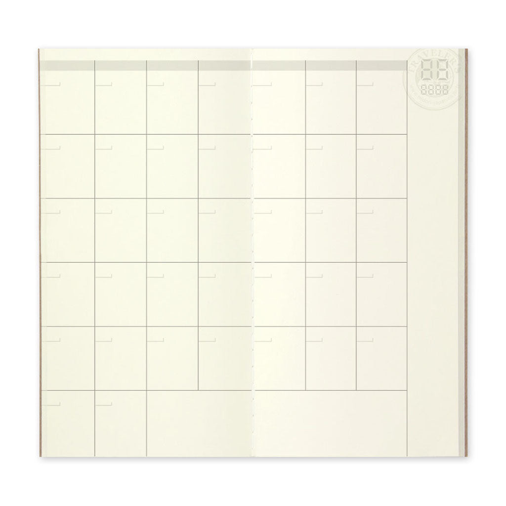 Traveler's Notebook Refill Diary Monthly - 017    at Boston General Store
