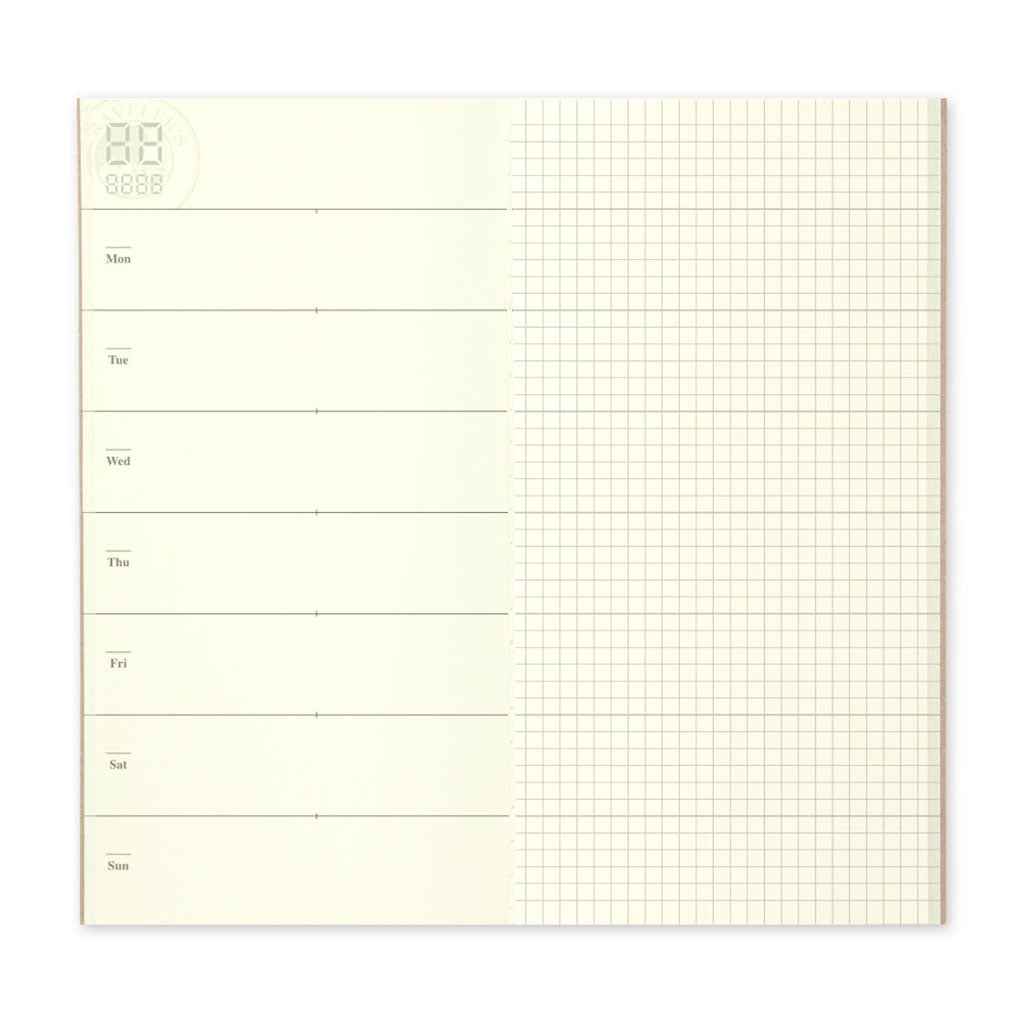Traveler's Notebook Refill Diary Weekly + Memo - 019    at Boston General Store